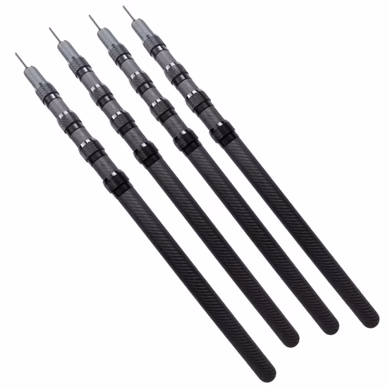 Estensione braccio telescopico in fibra di carbonio, asta telescopica con morsetti